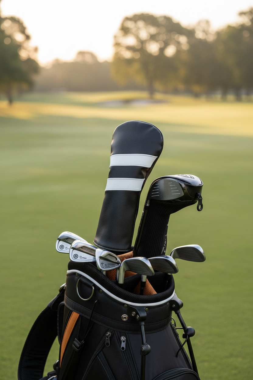 Black/White Driver Head Cover